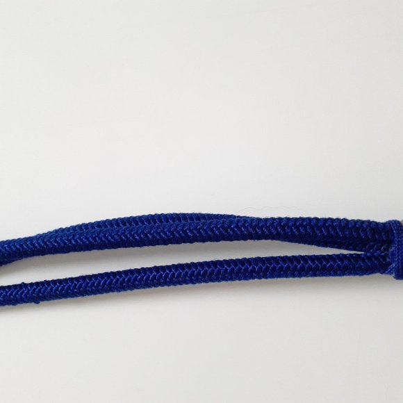 Three Cord Blue Belt With Silvertone Leaf Buckle - Picture 12 of 15